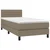 Vidaxl Box spring postelja z vzmetnico taupe 90x190 cm blago
