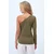 Trend Alacati Stili Ženska bluza Alc-X14414, Maslinasta