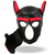 InToYou BDSM Line Hound Dog Hood with Removable Muzzle Red