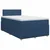 vidaXL Postelja boxspring z vzmetnico Modra 120 x 200 cm Blago