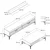 Hanah Home Set TV Komoda i klub sto Orah