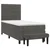 Greatstore Box spring postelja z vzmetnico temno siva 90x200 cm žamet