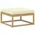 Set vanjskih sofa s jastukom 4 pcs Bijela i krem Poliester