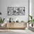 WallXpert metalni zidni ukras DCV-1100-MT, linijski cvetovi u 3 rama, 3 dela, 35 x 50 cm, crni