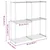 Cijevna polica s pohranom Bijelo 86 x 27 x 90 cm Aluminij