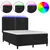 Krevet box spring s madracem LED crni 140x190 cm baršun