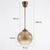 Brilagi - LED luster na sajli R GLASS 1xE27/60W/230V prečnik 18 cm braon/zadimljena braon