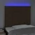 Vidaxl LED posteljno vzglavje temno rjavo 90x5x118/128 cm blago