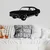 Wallity Zidna dekoracija Chevrolet Nova 1972 Classic Sedan, 60 x 27 cm, Crna