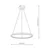 Viseći LED luster na sajli HOOP LED/27W/230V, prečnik 50 cm, 4000K, crne boje