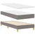 LED Box Spring Krevet Sivo-smeđa 100 x 200 cm tkanina