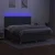 Vidaxl Box spring postelja z vzmetnico LED temno siva 180x200 cm blago