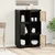 Visoka komoda crna 74 x 35 x 117 cm od masivne borovine