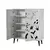 Hanah Home Komoda Multilux Manyas 95x111x36cm Belo-Crna