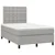 Vidaxl Box spring postelja z vzmetnico svetlo siva 120x200 cm blago