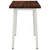 vidaXL 90 x 55 x 75 cm Masiven les akacije Temno rjava in bela
