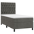 vidaXL Box spring postelja z vzmetnico temno siva 100x200 cm žamet