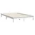 Vidaxl Posteljni okvir bel 150x200 cm trdna borovina