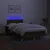 Vidaxl Box spring postelja z vzmetnico LED tem. rjava 120x190 cm blago
