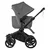 Bugaboo - Voziček Donkey 6 Mono, Black/Moon Grey-Moon Grey