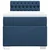 Vidaxl Box spring postelja z vzmetnico modra 100x200 cm blago