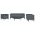 3-dijelni set sofa Chesterfield tamnosivi baršunasti