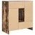 Komoda s ladicama i vratima dimljeni hrast 70,5x34x74,5 cm
