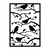 Opviq Zidna dekoracija Tree Branch Birds, 47x66 cm, 1.2 mm, Crna