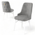 Hanah Home Set stolica Pare, 46x94x46 cm, 6 komada, Sivo-bela