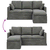 Sofa Tamno siva 178 x 134 x 80 cm Baršun