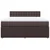 Vidaxl Box spring postelja z vzmetnico temno rjava 180x200 cm blago