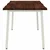 vidaXL 120 x 90 x 75 cm Masiven les akacije Temno rjava in bela