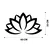 Wallity Zidna dekoracija Lotus Flower 2, 60x35 cm, 1.2mm, Crna