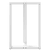 Noge za barski stol T-oblika 2 kom Bijele 60x35x(90-91) cm Čelik