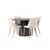 Venture Design Jedilna miza in stol komplet, okrogla miza 120x75 cm, stoli 56x87x49 cm, rjava