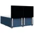 vidaXL vidaXL Box spring postelja z vzmetnico modra 200x200 cm blago, (21306408)