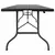 Sklopivi vrtni stol crni 180 x 75 x 72 cm HDPE imitacija ratana