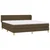 Vidaxl Box spring postelja z vzmetnico temno rjava 160x200 cm blago