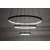 Rabalux Visilica sa daljinskim Beliza, 3 prstena, LED 95W, 3000-6500K, 60cm, Crna