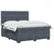 vidaXL Postelja boxspring z vzmetnico Temno siva 140 x 200 cm Žamet