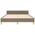 Greatstore Posteljni okvir z vzglavjem taupe 140x200 cm blago