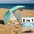 Senčilo in dežnik za plažo 2 v 1