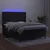 Vidaxl Box spring postelja z vzmetnico LED črna 140x200 cm žamet