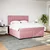 Vidaxl Box spring postelja z vzmetnico roza 180x200 cm žamet