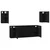 Set TV komoda Zidne 7 pcs Crni hrast 30,5 x 30 x 60 cm