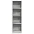 Regal za knjige boja betona 40x24x143 cm konstruirano drvo