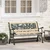 Vidaxl Vrtna klop z blazino Rjava 116 x 54 x 73 cm les