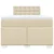 Vidaxl Box spring postelja z vzmetnico krem 120x200 cm blago