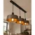 Luster na sajli HAKI 3xE27/60W/230V smeđa/crna