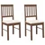 vidaXL Jedilni stoli z blazinami 2 kosa Brown Solid Wood Rubber